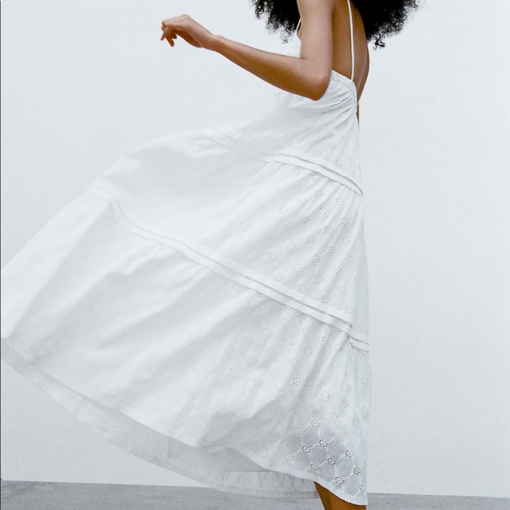 Zara Long Eyelet Dress